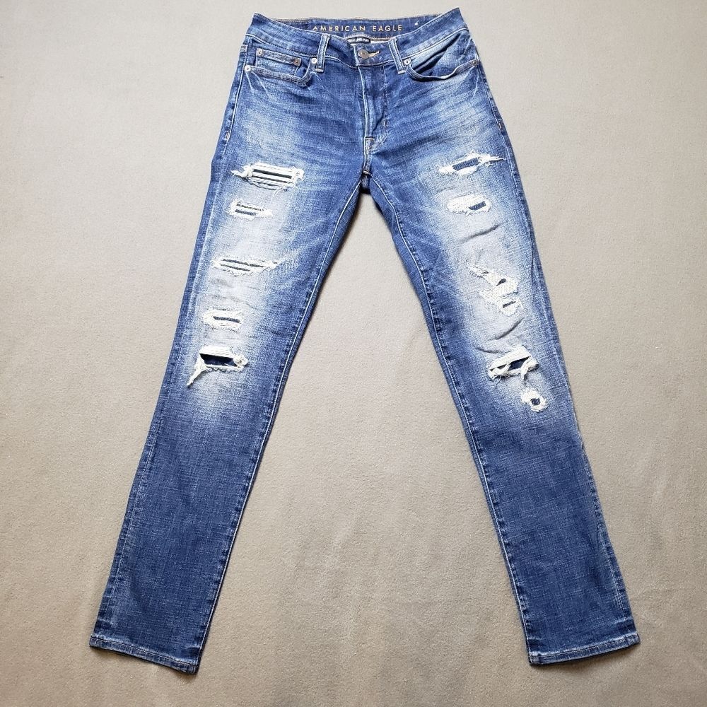 Abercrombie & Fitch distressed Slim jeans next level Stretch Jeans size 29 A&F